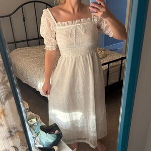 Caroline Constas White Lace dress